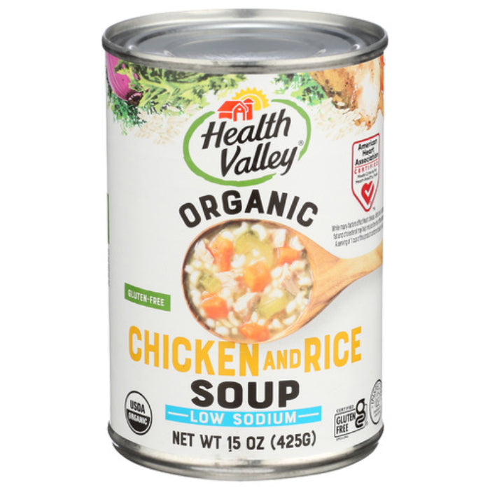 HEALTH VALLEY SOUP CHICKEN RICE NO SALT 15 OZ - Pack of 1