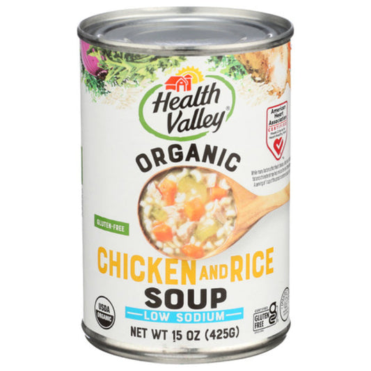 HEALTH VALLEY SOUP CHICKEN RICE NO SALT 15 OZ - Pack of 1