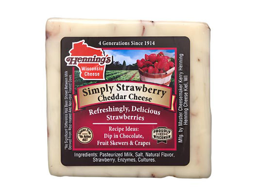 HENNINGS CHEESE CHEDDAR STRAWBERRY 5.2 OZ - Pack of 18