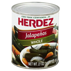 HERDEZ - PEPPER JALAPENO WHOLE 27 OZ - Pack of 12