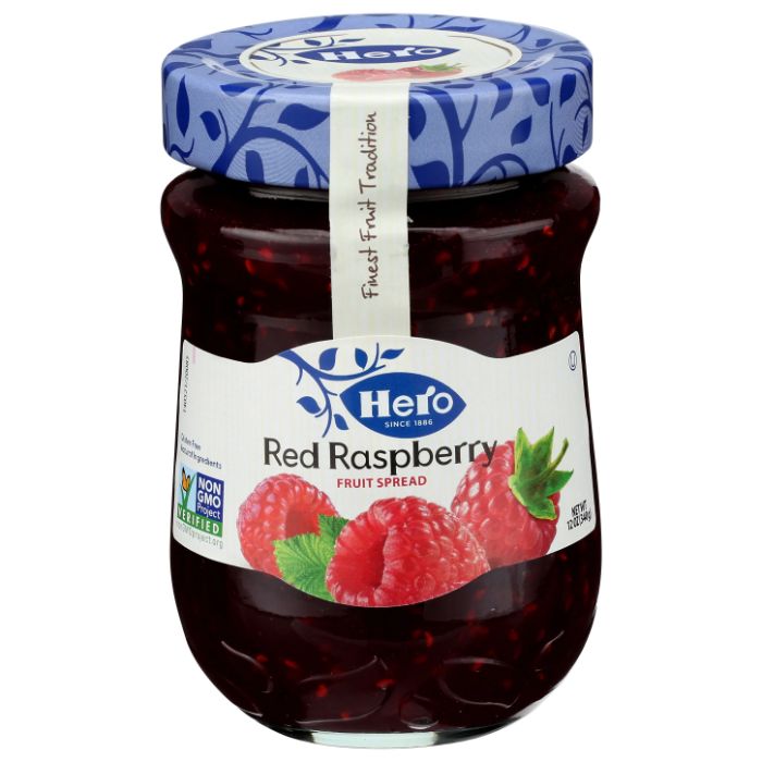 Hero - Raspberry Fruit Spread, 12 Oz - Pack of 8