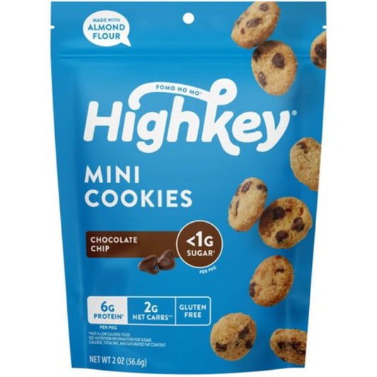 HIGH KEY SNACKS - COOKIES CHOCOLATE CHIP 2 OZ - Pack of 6