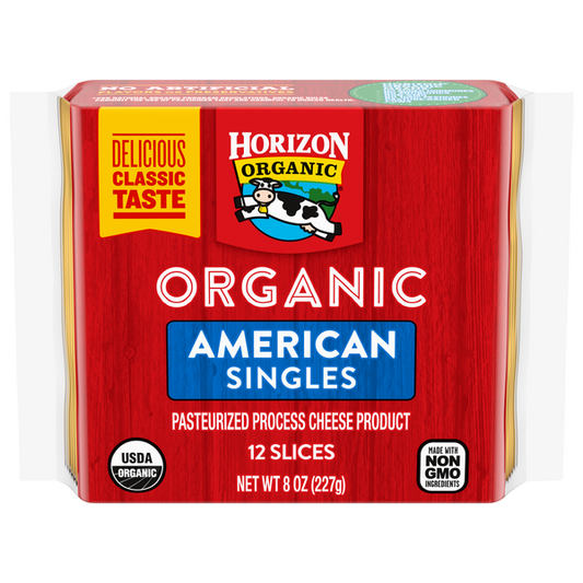 HORIZON - CHEESE SLCD AMERICN ORG 8 OZ - Pack of 12