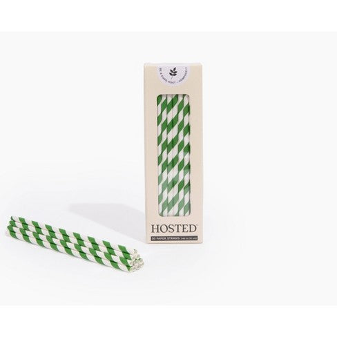 HOSTED - STRAWS PAPER PRINT 50CT 50 CT - Pack of 20