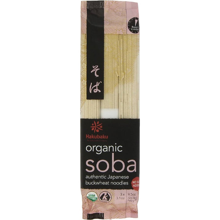 Hakubaku - Organic Buckwheat Soba Noodles, 9.5 Oz | Pack of 8