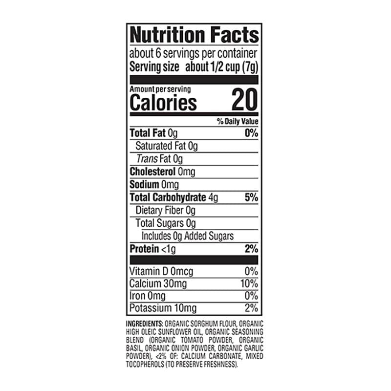 819573016475 - happy baby snackers tomato basil nutrition