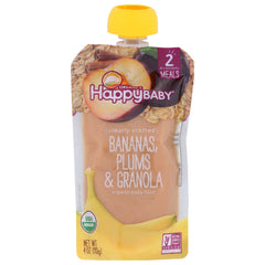 HAPPY BABY - GRANOLA BANANA & PLUMS 4 OZ - Pack of 16