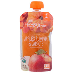 HAPPY BABY - S2 APPLE PMPKN CRRT ORG 4 OZ - Pack of 16