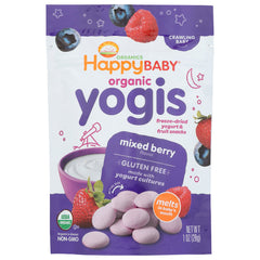 HAPPY BABY - SNACK YOGURT MXD BRRY ORG 1 OZ - Pack of 8