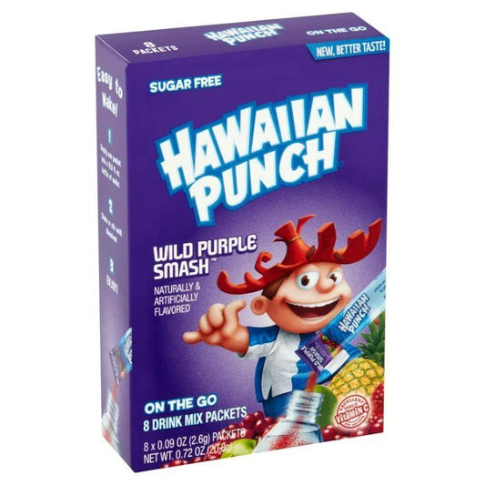 Hawaiian Punch - Wild Purple Smash Powder Mix 8 Count, 0.75 Oz | Pack Of 12