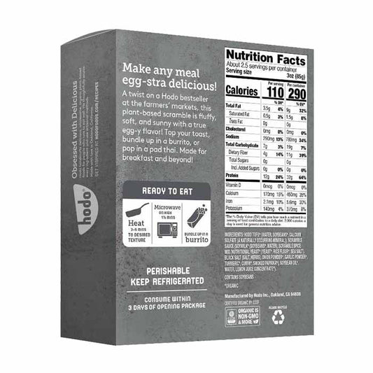 Hodo - Organic Vegan All-Day Egg Scramble, 8oz - back