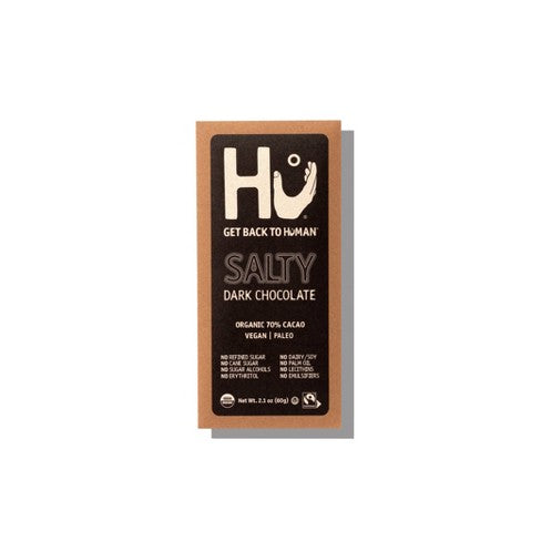 Hu Salty Dark Chocolate 70% Cacao - 2.1oz
 | Pack of 12 - PlantX US