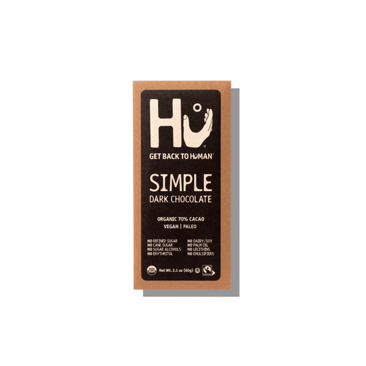 Hu Simple Dark Chocolate 70% Cacao - 2.1oz
 | Pack of 12 - PlantX US