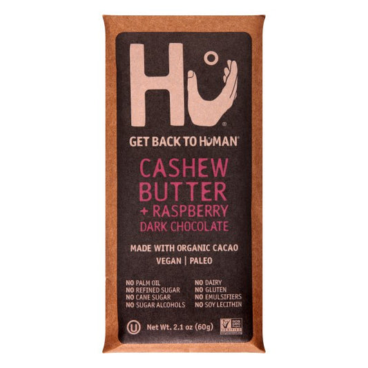 Hu – Cashew Butter & Raspberry Dark Chocolate, 2.1 oz
 | Pack of 12 - PlantX US