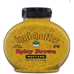 Inglehoffer - Spicy Brown Mustard Squeeze, 10 Oz - Pack of 6