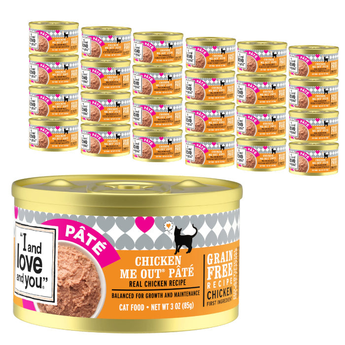 I&Love&You - Cat Food Can Chicken Me Out Pate, 3 Oz - Pack of 24