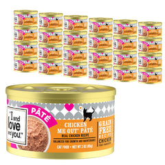 I&Love&You - Cat Food Can Chicken Me Out Pate, 3 Oz - Pack of 24