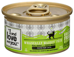 I&Love&You - Cat Food Can Whascally Wabbit Pate, 3 Oz - Pack of 24