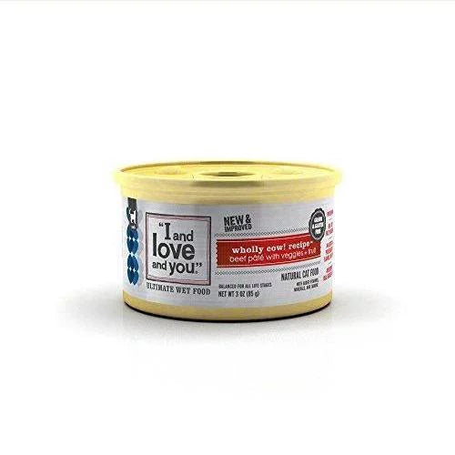 I&Love&You - Cat Food Can Wholly Cow Pate, 3 Oz - Pack of 24