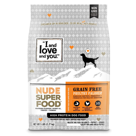 I&Love&You - Dog Food Nude Poultry Palooza, 5 Lbs - Pack of 3