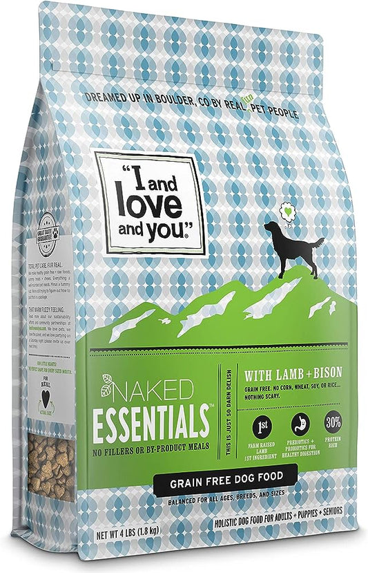 I&Love&You - Dog Kibble Lamb & Bison, 4 Lbs - Pack of 4