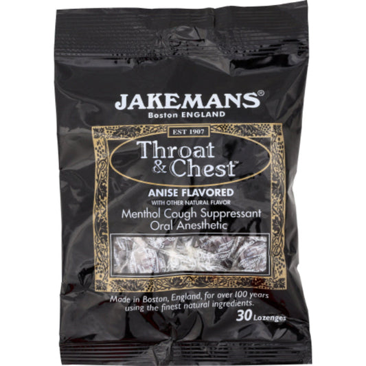 JAKEMANS LOZENGE THRT&CHST LQRCE MNTHL 30 PC - Pack of 1