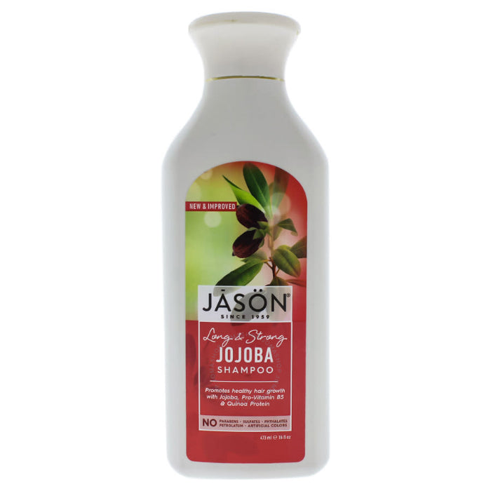 Jason - Long & Strong Jojoba Shampoo, 16 Oz - Pack of 3