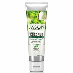 Jason - Fluoride Free Coconut Mint Strengthening Toothpaste, 4.2 Oz - Pack of 3