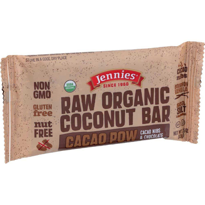 Jennies - Raw Organic Coconut Bar Cacao Pow, 1.5 Oz - Pack of 12