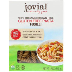 Jovial - Organic Brown Rice Fusilli Pasta, 12 Oz - Pack of 3