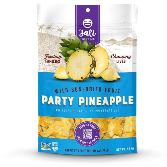 Jali Fruit Co. - Wild Sun-Dried Party Pineapple Fruit, 3.5oz - front