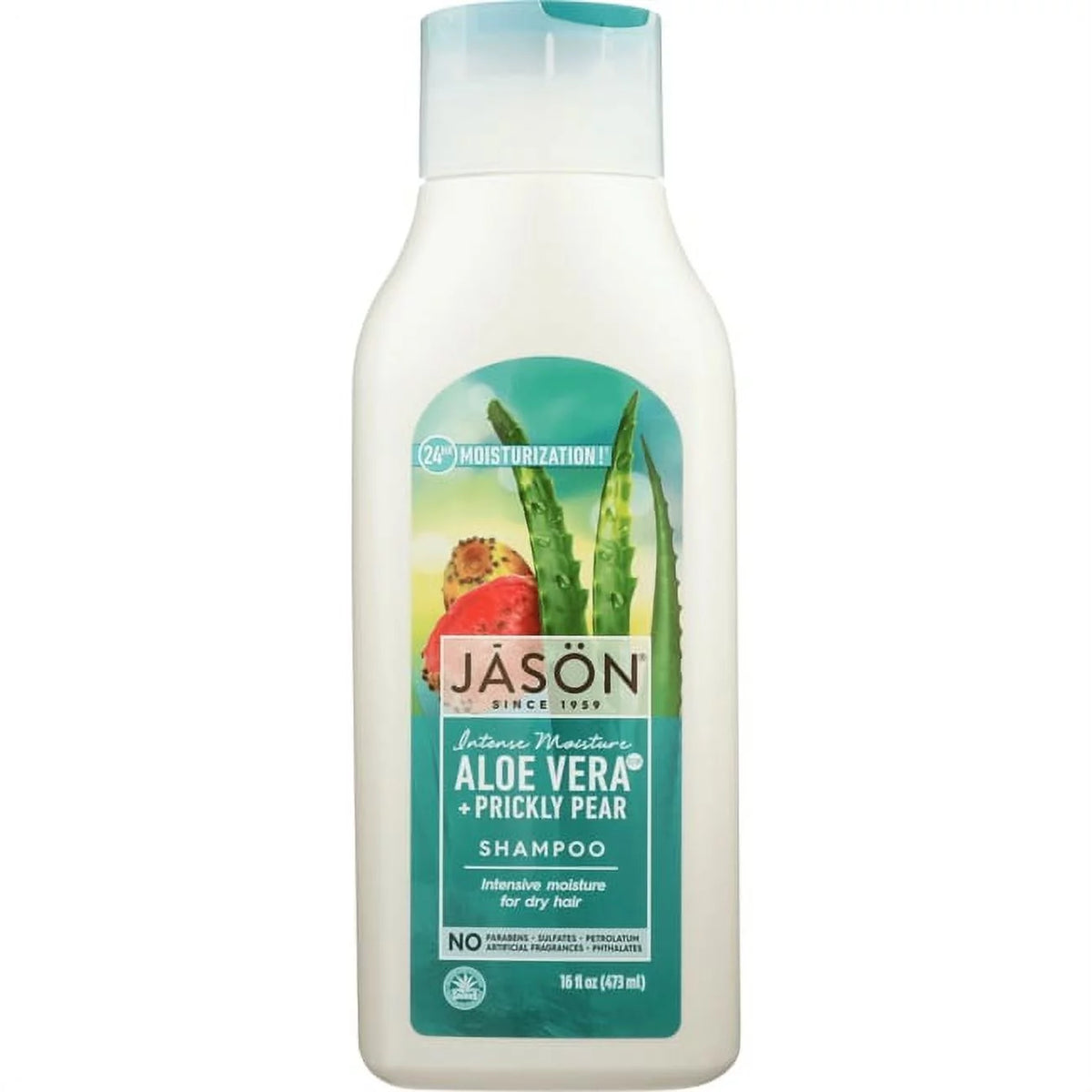 Jason - Intense Moisture Aloe Vera 80% + Prickly Pear Shampoo, 16 Oz