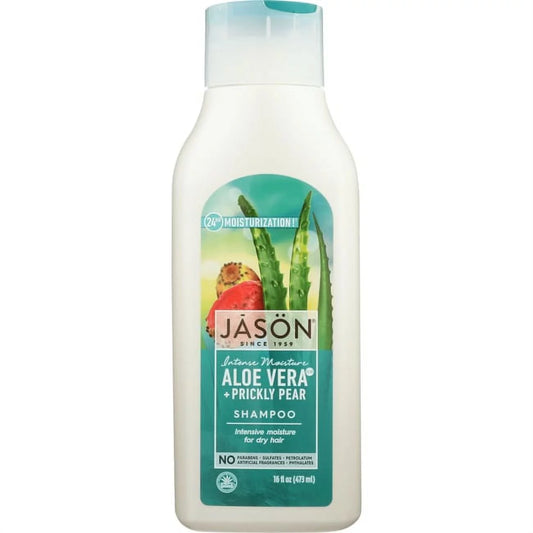 Jason - Intense Moisture Aloe Vera 80% + Prickly Pear Shampoo, 16 Oz