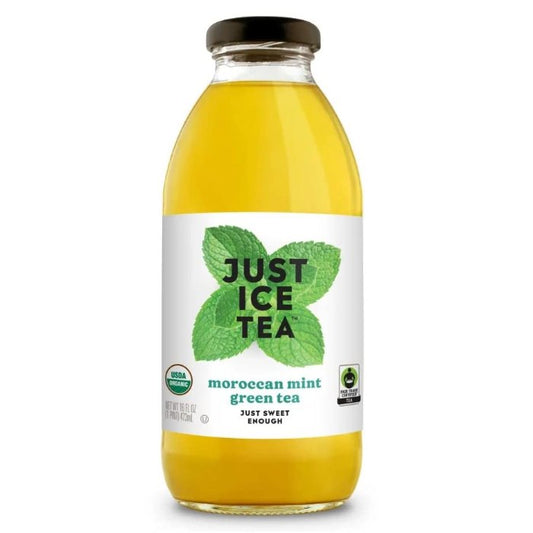 Just Ice Tea - Moroccan Mint Green Tea, 16 Oz - Pack Of 12