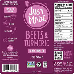 Just Made Juice - Juice Beets & Turmeric, 11.8fo  Pack of 8 - back