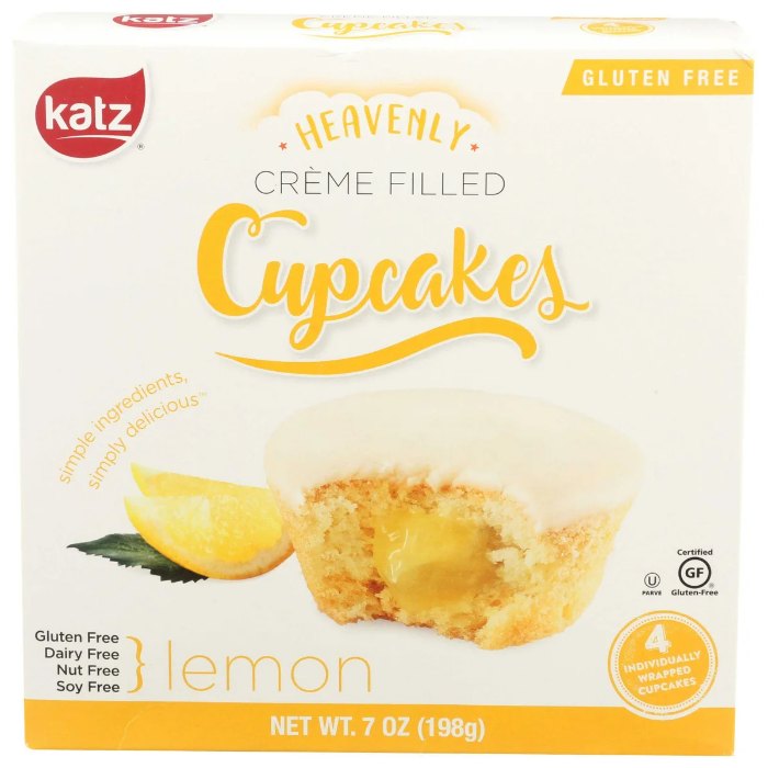 Katz - Cupcakes Lemon Creme Gf 7 Oz - Pack Of 6