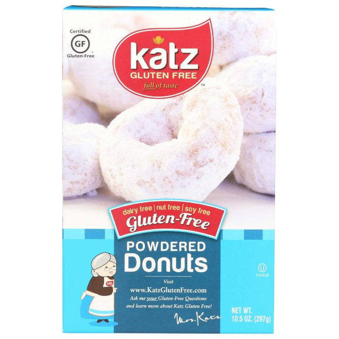 Katz - Donut Gf Powdered 10.5 Oz - Pack Of 6