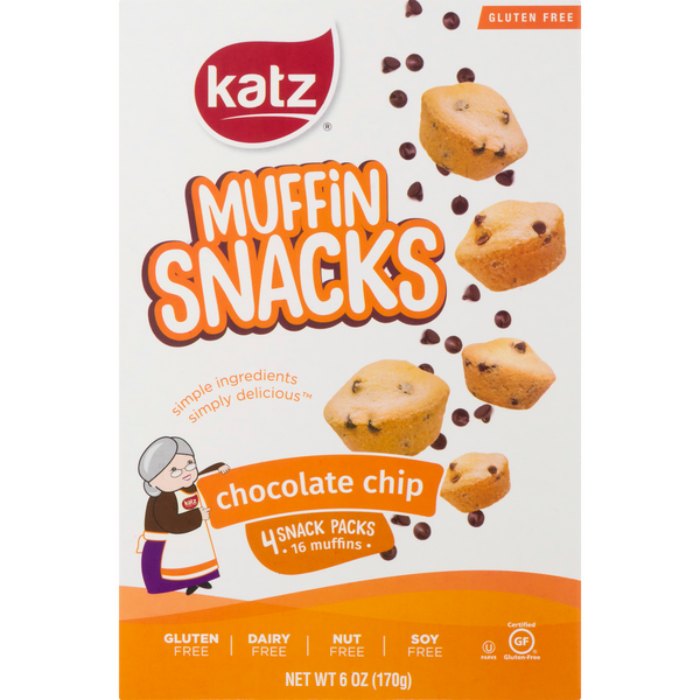 Katz - Muffin Snacks Choc Chip 6 Oz - Pack Of 6