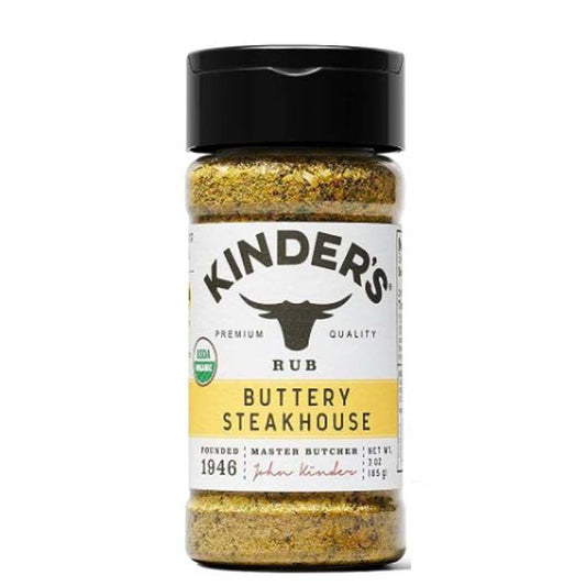 Kinders - Rub Buttry Steakhouse Org 3 Oz - Pack Of 8