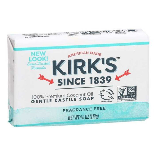 Kirk's - Gentle Castile Bar Soap  Fragrance Free back