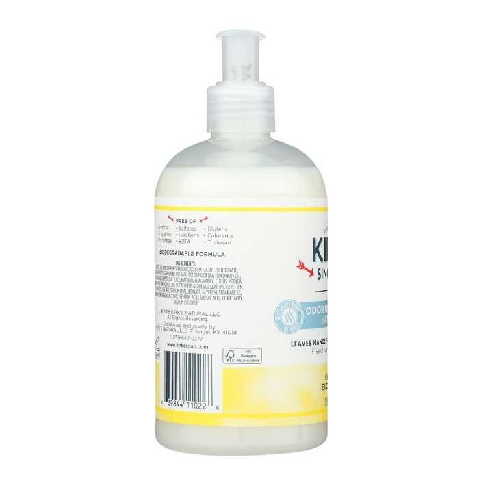 Kirk's - Odor Neutralizing Hand Soap Lemon & Eucalyptus back