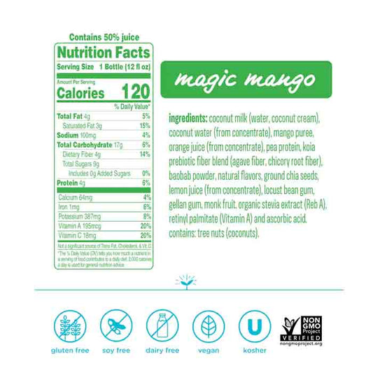 Koia - Smoothie - Mango Magic, 12oz - back