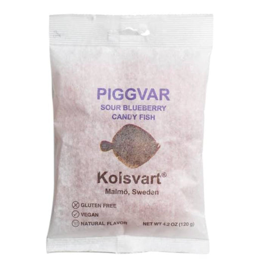 Kolsvart - Candy Fish Piggvaren Sour Blueberry, 4.2oz