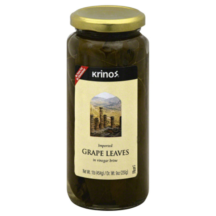 KRINOS - GRAPE LEAVES 16 OZ - Pack of 6