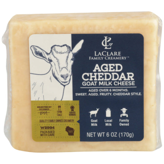 Laclare Farms - Aged Cheddar Goat Milk Cheese, 6 Oz - Pack of 12