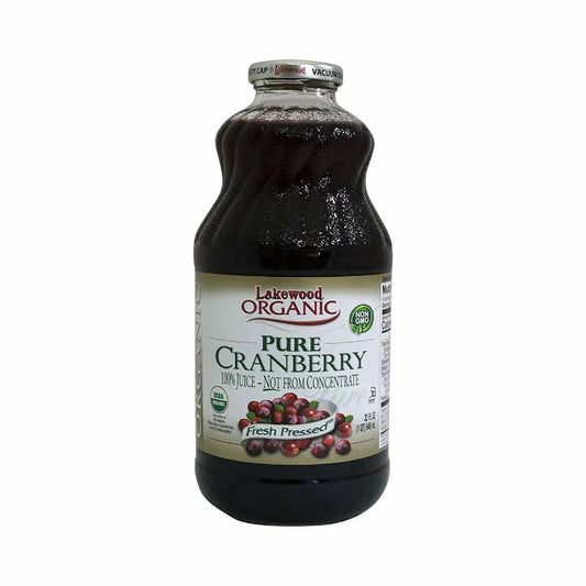 Lakewood - Organic Pure Cranberry Juice, 32 Oz - Pack of 6