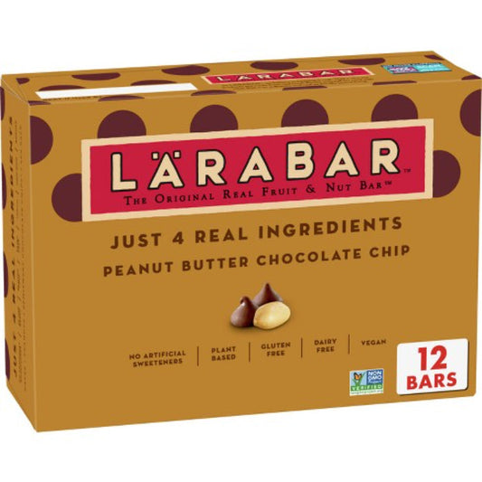 Larabar - Peanut Butter Chocolate Chip Bar 12PK, 19.2 Oz - Pack of 6