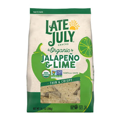 Late July - Organic Jalapeno & Lime Tortilla Chips, 10.1 Oz - Pack of 9
