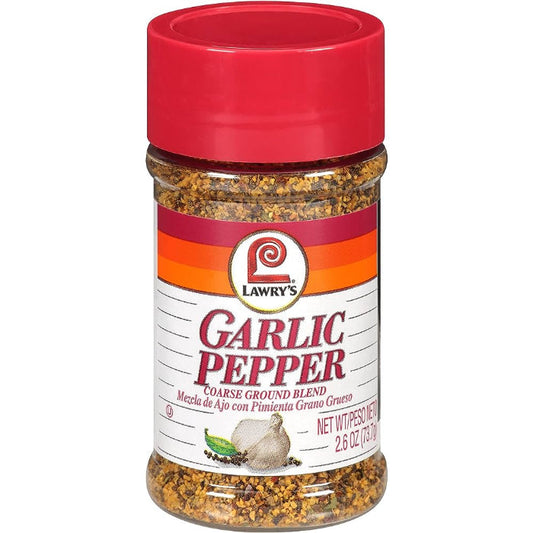 Lawry's - Garlic Pepper, 2.6 Oz - Pack of 12