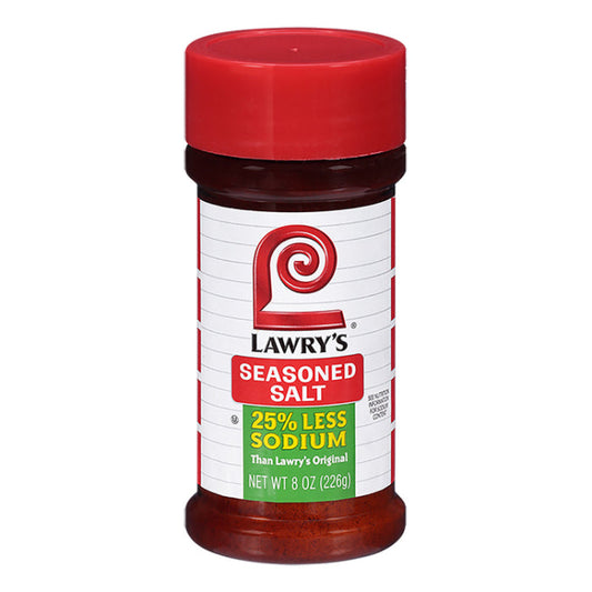 LAWRYS SEASONED SALT LESS SODIUM 8 OZ - Pack of 12